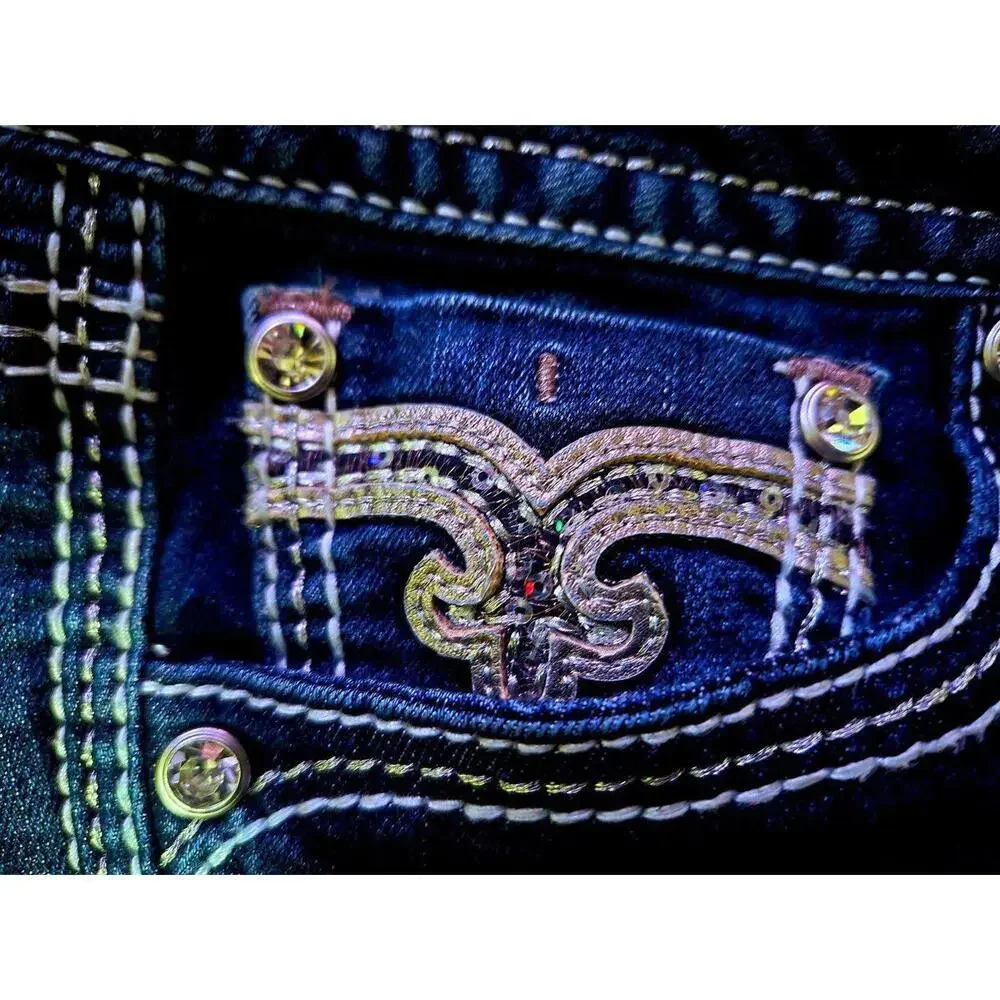 Medium Wash Rock Revival "Iselin" Easy Ankle Skinny 30" X 29" Like New- No Flaws - Picture 2 of 9